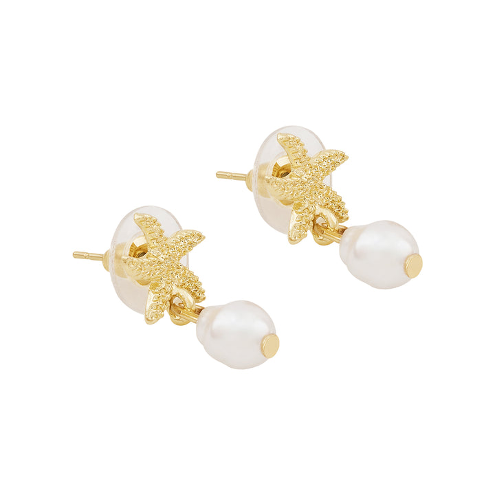 Rio Starfish Gold Seashells Earrings