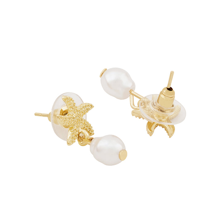 Rio Starfish Gold Seashells Earrings