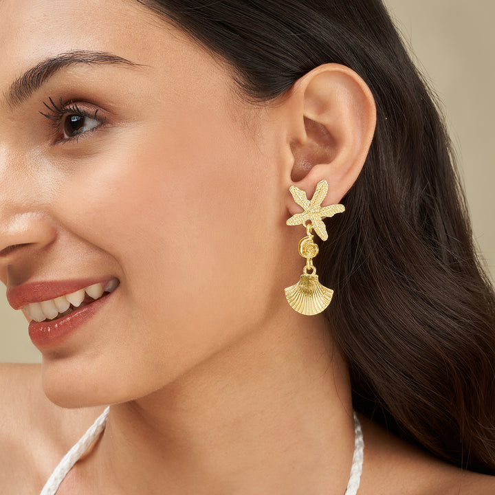 Coasta Gold Seashells Earrings