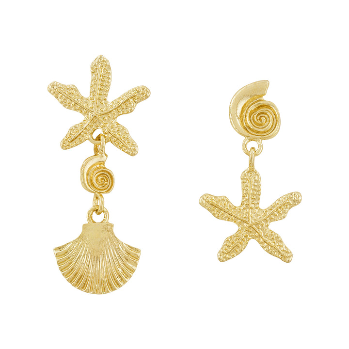 Coasta Gold Seashells Earrings