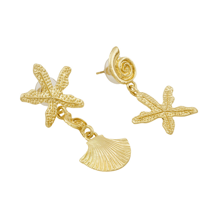 Coasta Gold Seashells Earrings