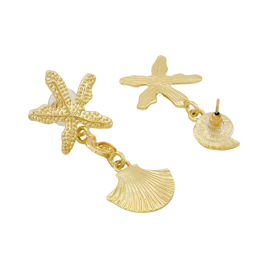 Coasta Gold Seashells Earrings