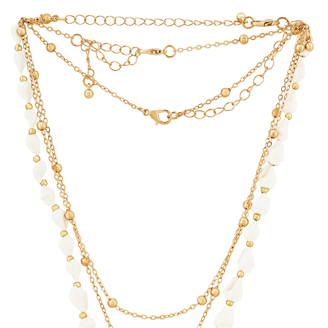 Sephra Gold Layered Seashells Necklace