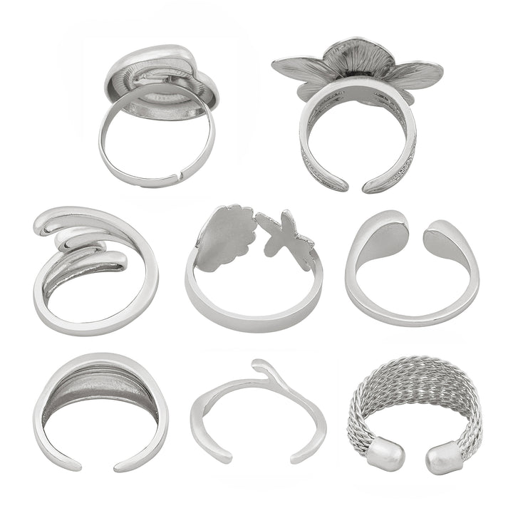 Taliah Silver Seashell Ring Set