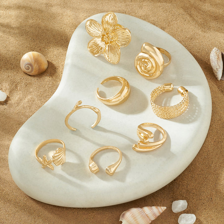 Solé Gold Seashell Ring Set