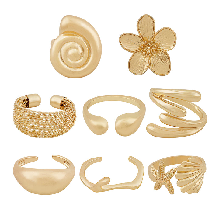 Solé Gold Seashell Ring Set