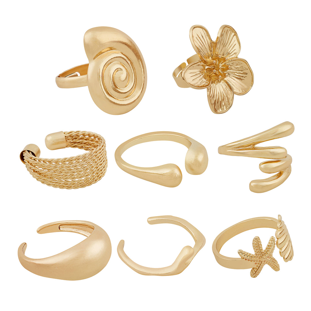 Solé Gold Seashell Ring Set