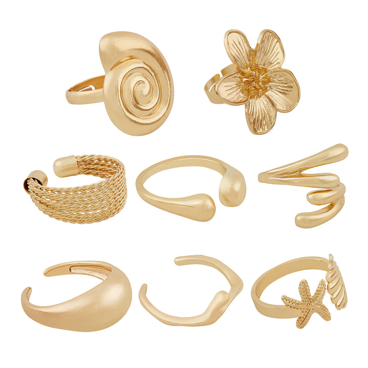 Solé Gold Seashell Ring Set