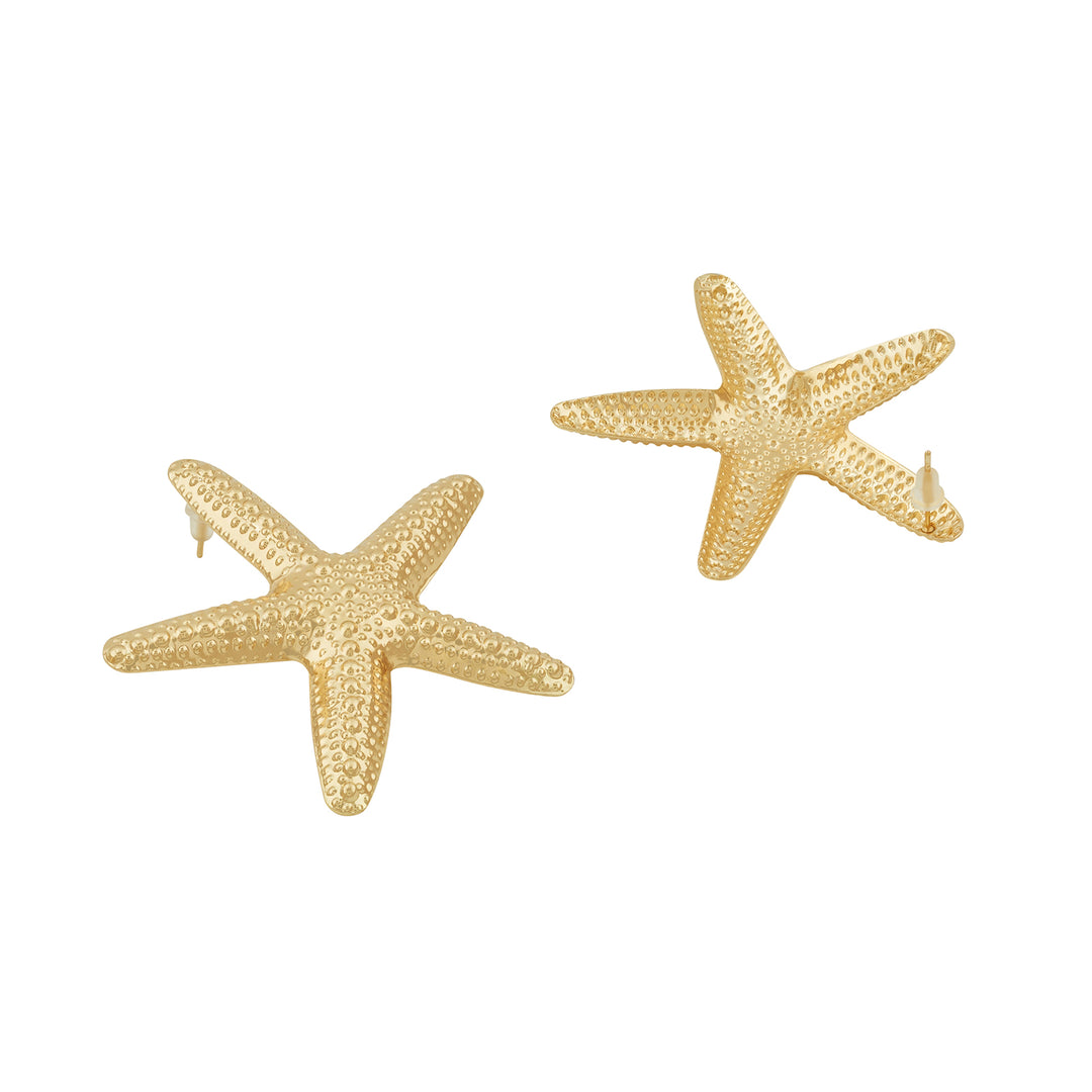 Vexa Starfish Gold Seashell Earrings