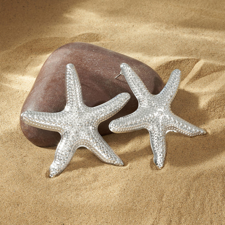 Vexa Starfish Silver Seashell Earrings