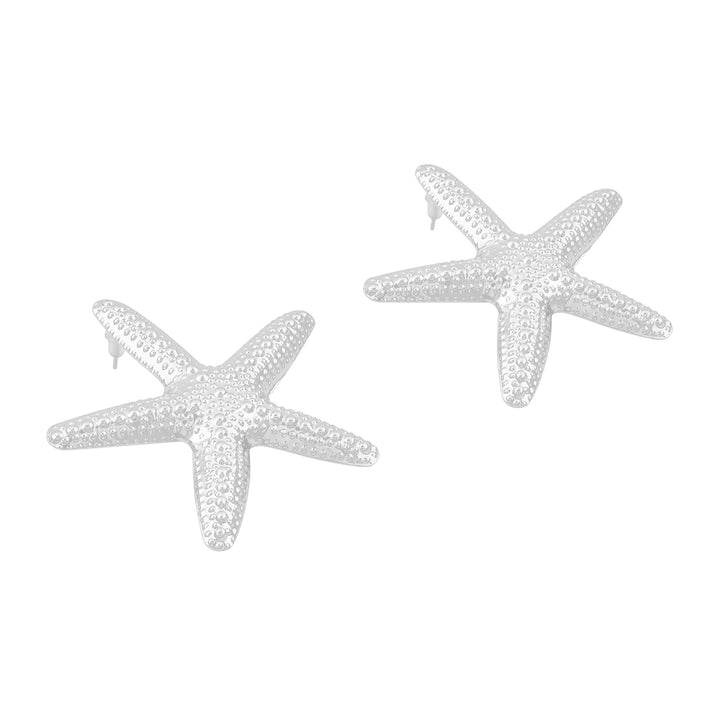 Vexa Starfish Silver Seashell Earrings