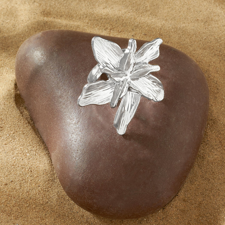 Zella Floral Silver Ring