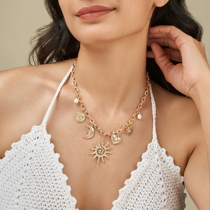 Seraya Golden Charm Necklace