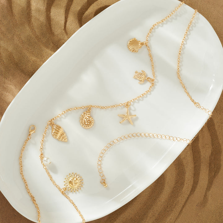 Aveline Gold Seashells Waist Chain