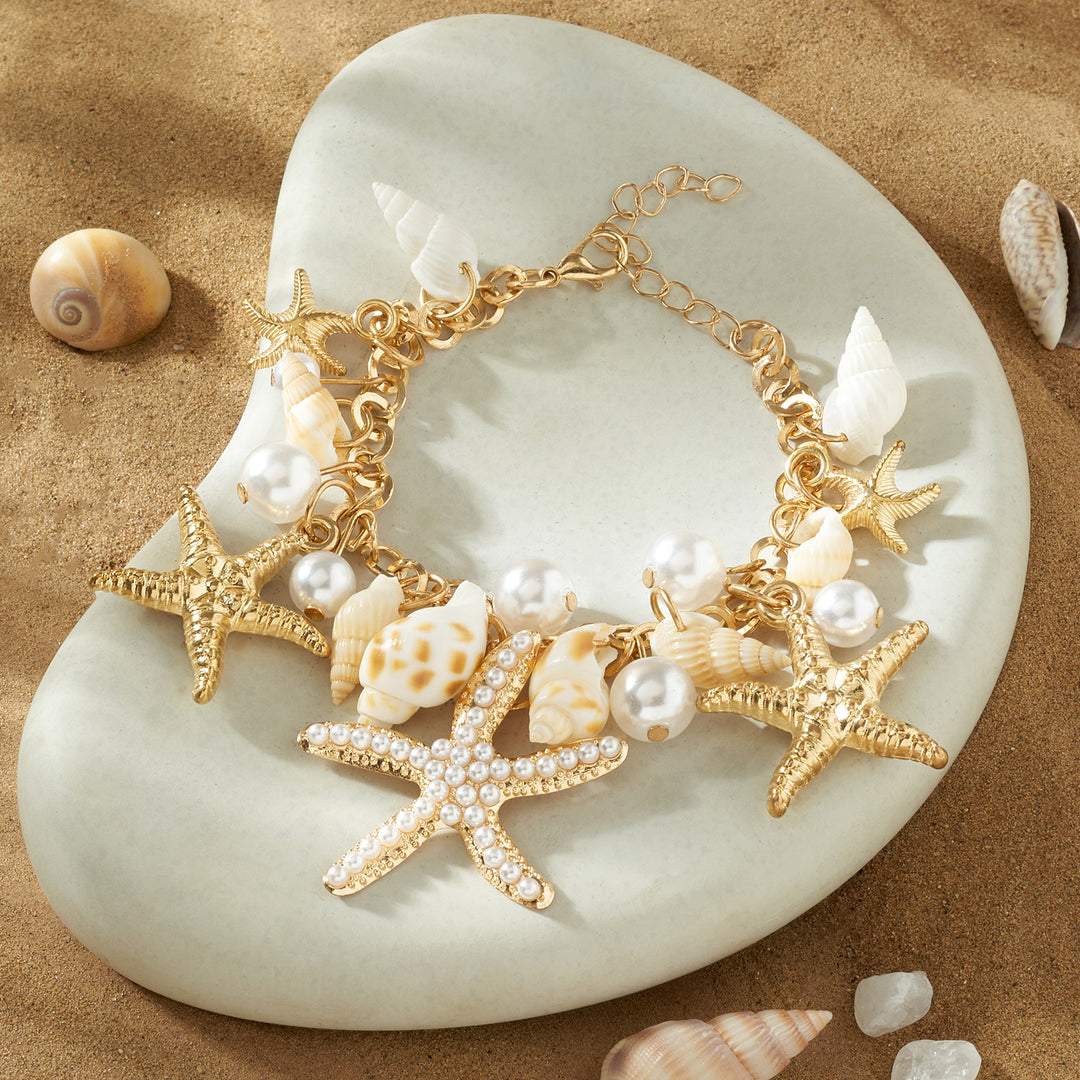 Tirza Gold Seashells Anklet