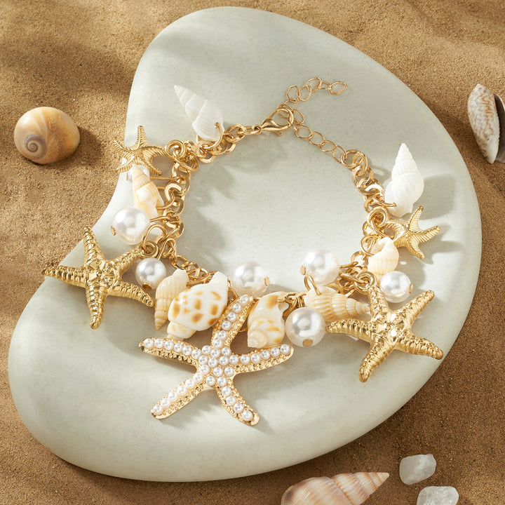 Tirza Gold Seashells Anklet
