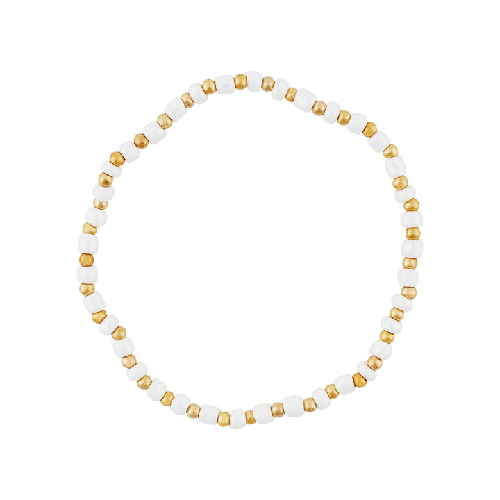 Oceara Gold and White Seashells Anklet
