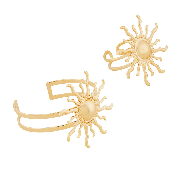 Maribel Gold Seashells Ring and Bracelet Set