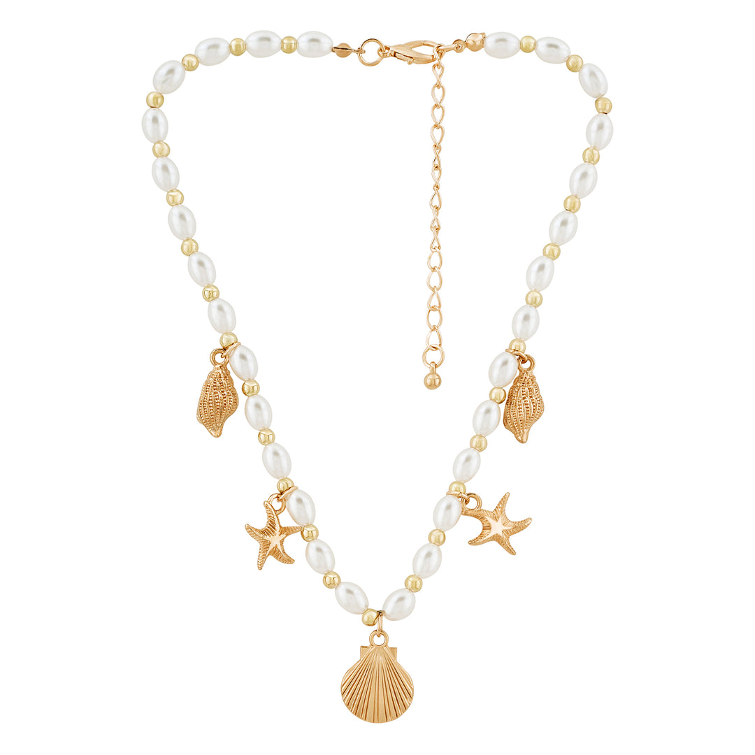 Florine Gold Seashells Necklace