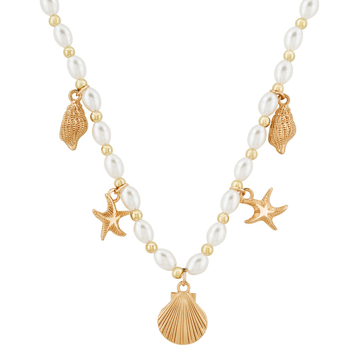 Florine Gold Seashells Necklace