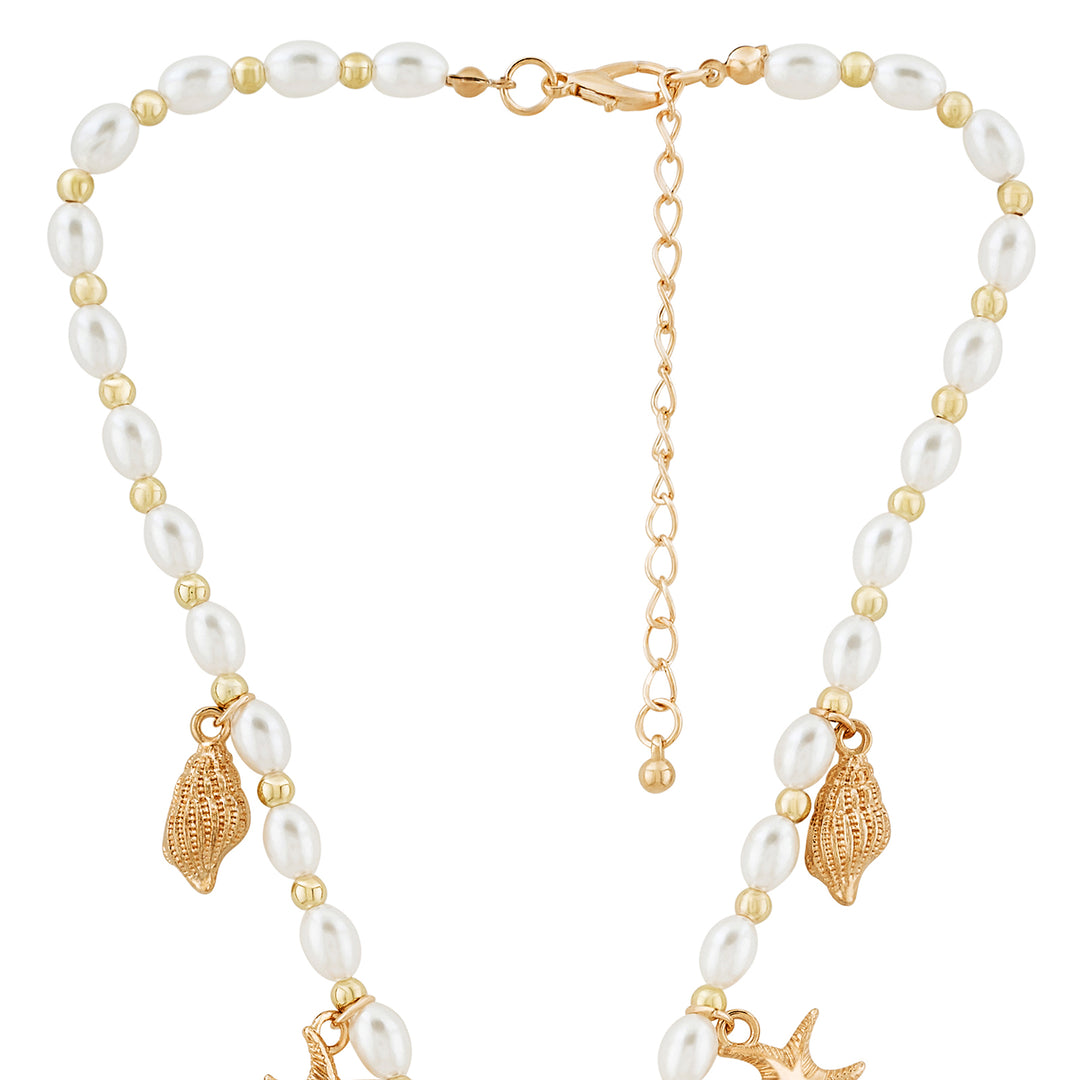 Florine Gold Seashells Necklace