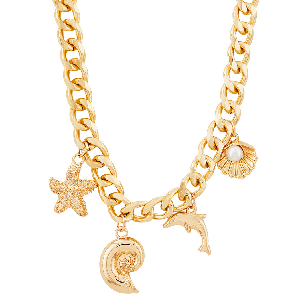Elaria Gold Seashells Necklace