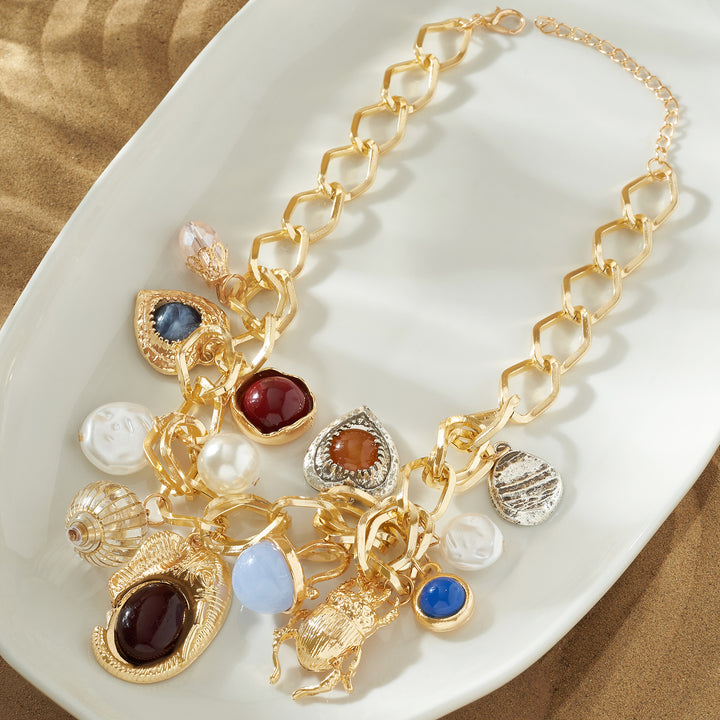 Lunelle Gold Charm Necklace