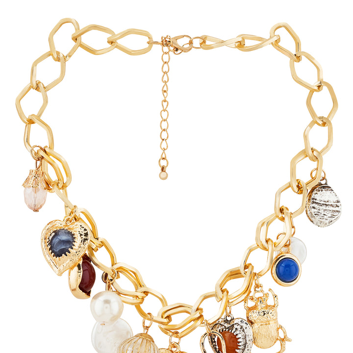 Lunelle Gold Charm Necklace