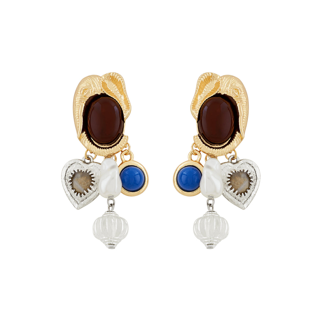 Lunelle Gold Charm Earring