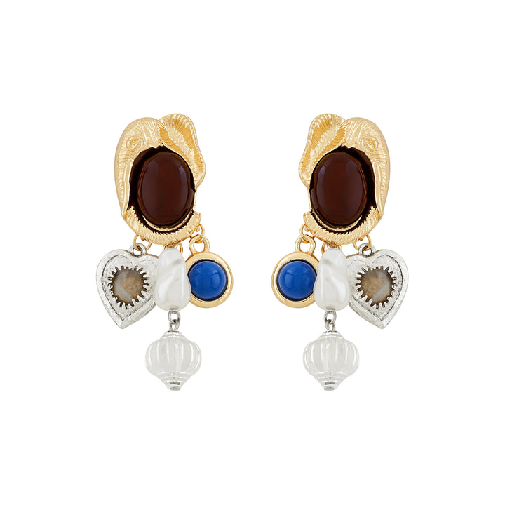 Lunelle Gold Charm Earring