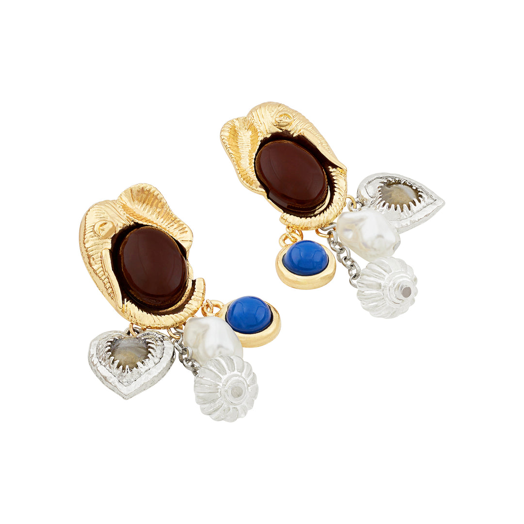 Lunelle Gold Charm Earring