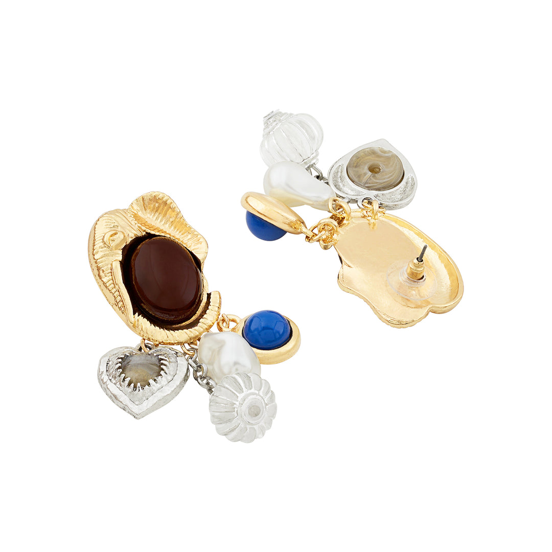 Lunelle Gold Charm Earring