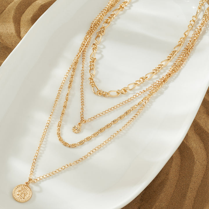 Joveline Layered Gold Seashells Necklace