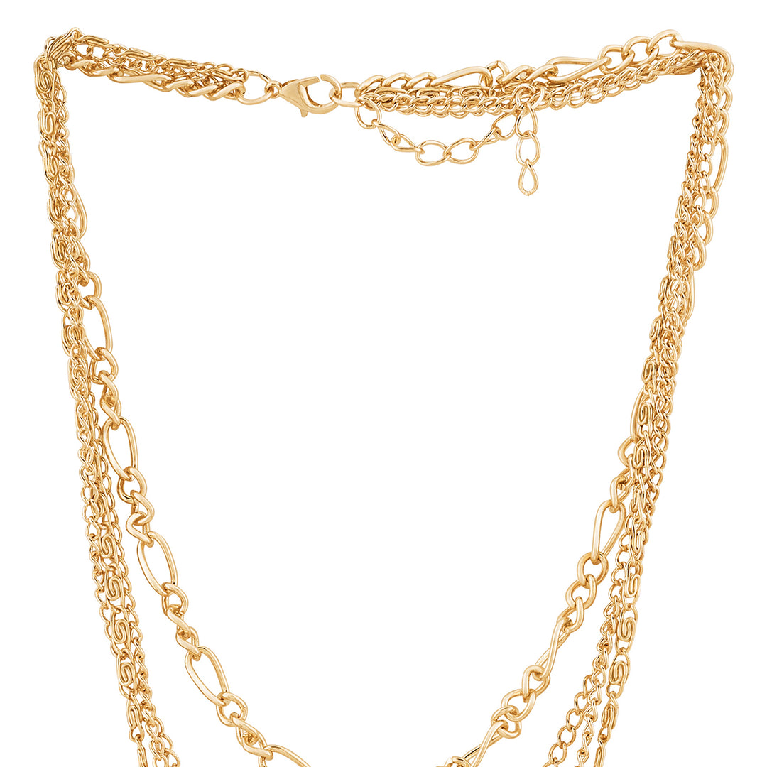 Joveline Layered Gold Seashells Necklace