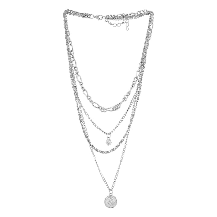 Remi Layered Silver Seashells Necklace