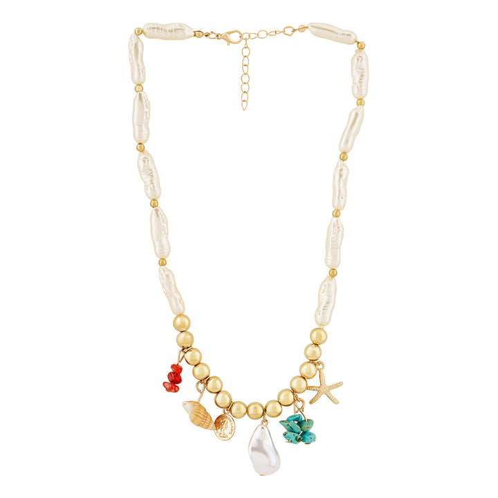 Zohra Multicoloured Seashells Necklace
