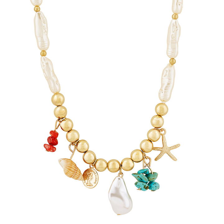 Zohra Multicoloured Seashells Necklace