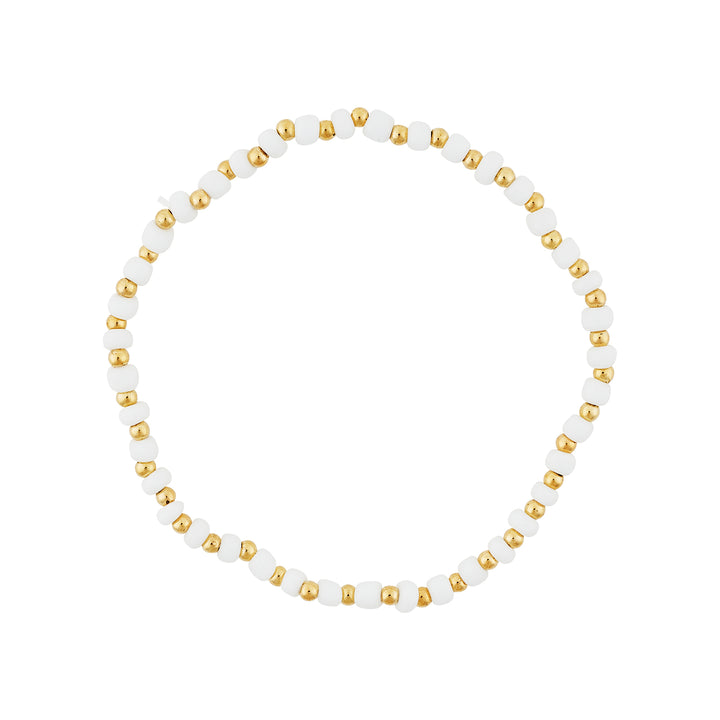 Kiva Gold and White Seashells Layered Bracelet