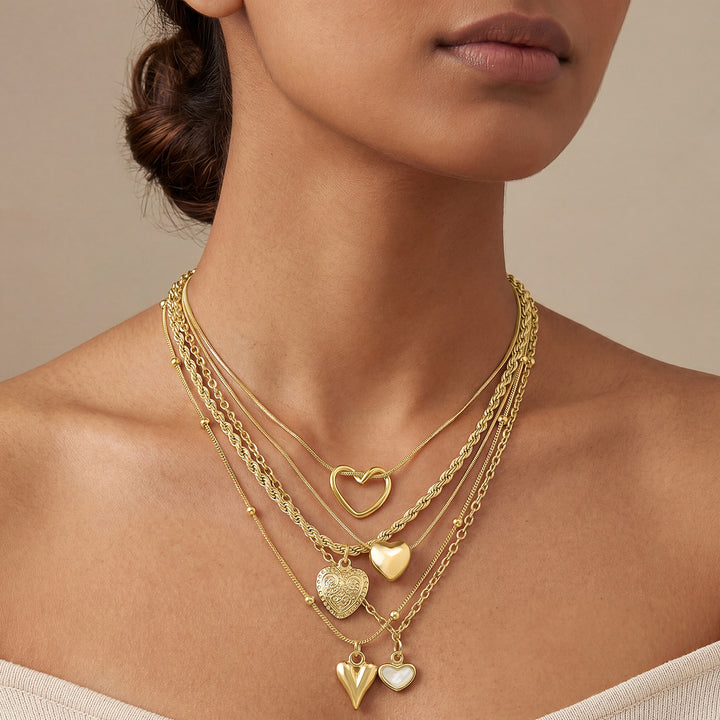 Elesh Layered Gold Love Necklace