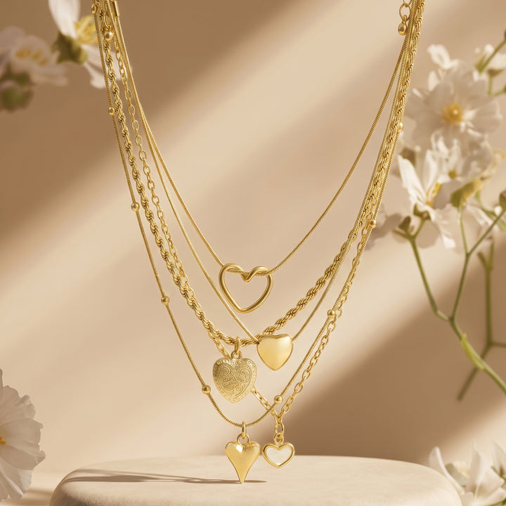 Elesh Layered Gold Love Necklace