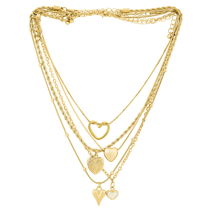 Elesh Layered Gold Love Necklace