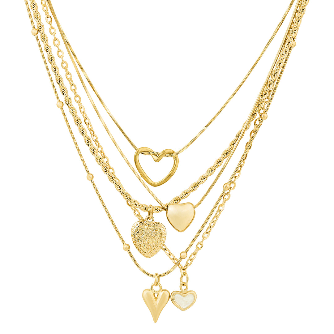 Elesh Layered Gold Love Necklace