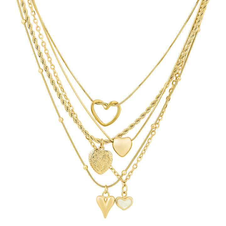 Elesh Layered Gold Love Necklace