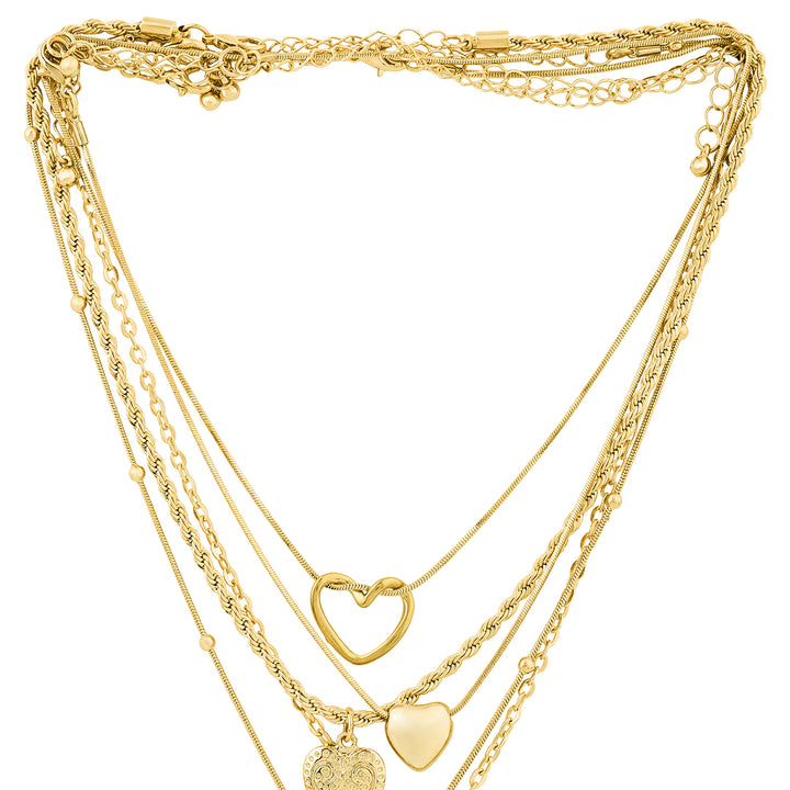 Elesh Layered Gold Love Necklace