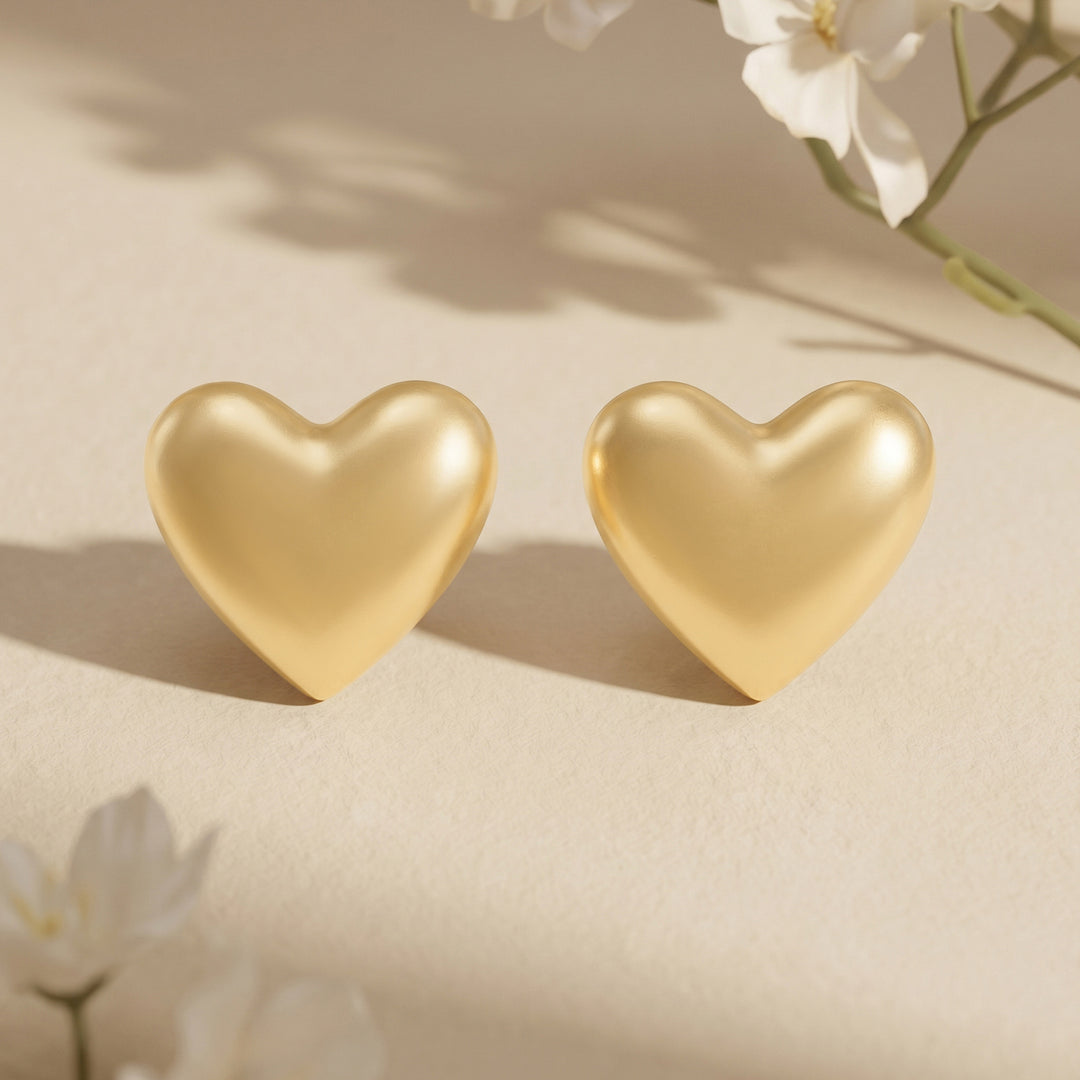 Golden Candy Heart Studs