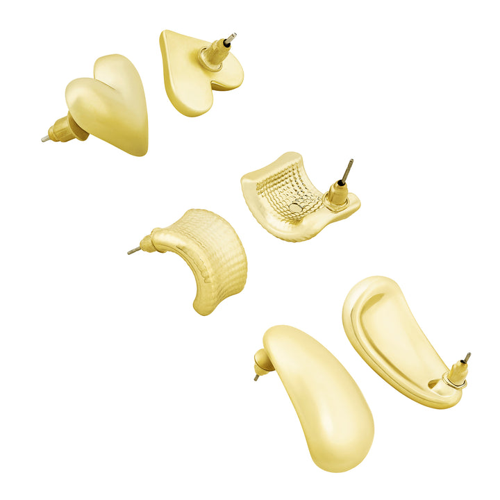Dayna Gold Love Earrings Set
