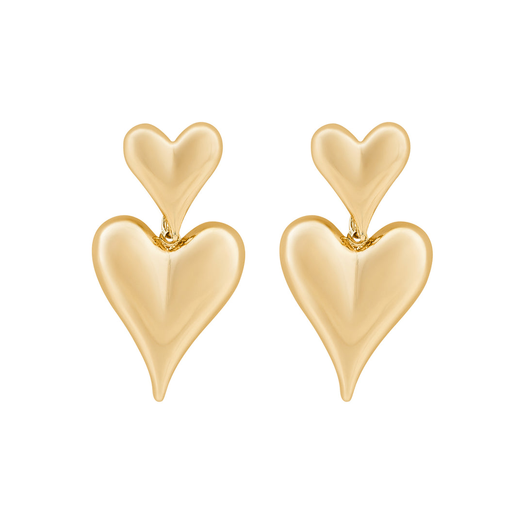 Luvella Gold Love Earrings