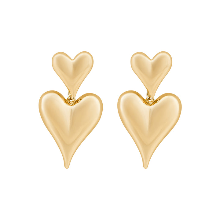 Luvella Gold Love Earrings