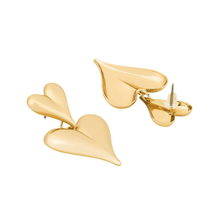 Luvella Gold Love Earrings