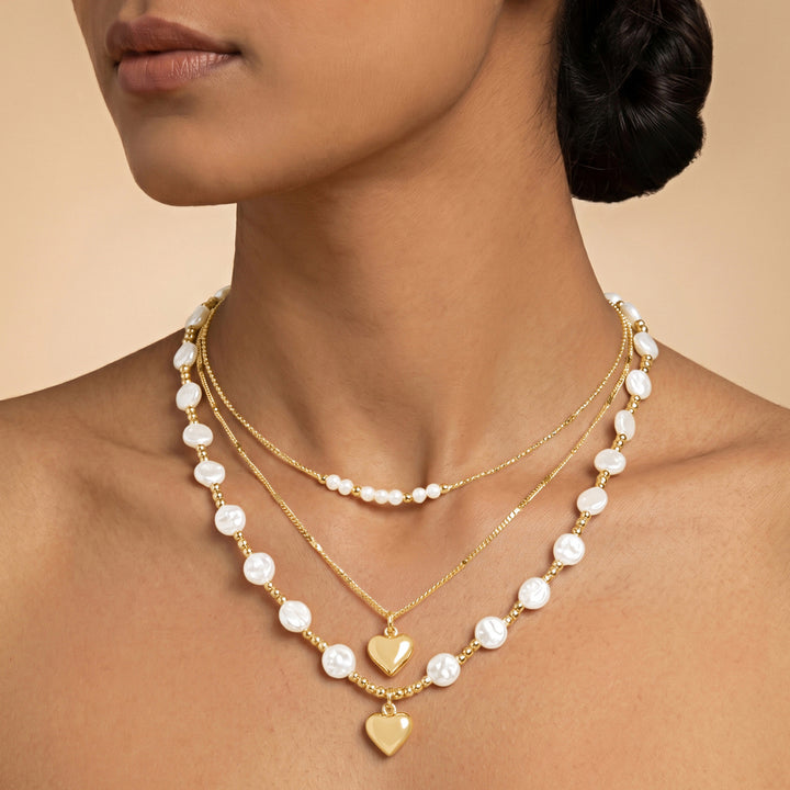 Golden Tide Love Layered Necklace